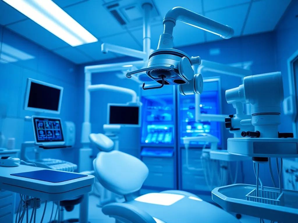 A clinical medical setting with high-end dental equipment an